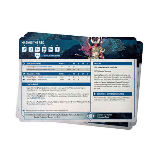 DATASHEET CARDS: THOUSAND SONS (ENGLISH)